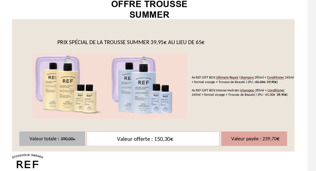 REF - OFFRE TROUSSE SUMMER