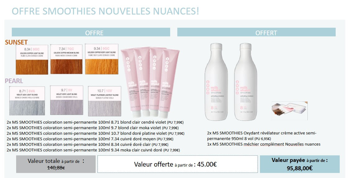 MILKSHAKE - OFFRE SMOOTHIES NOUVELLES NUANCES 25'