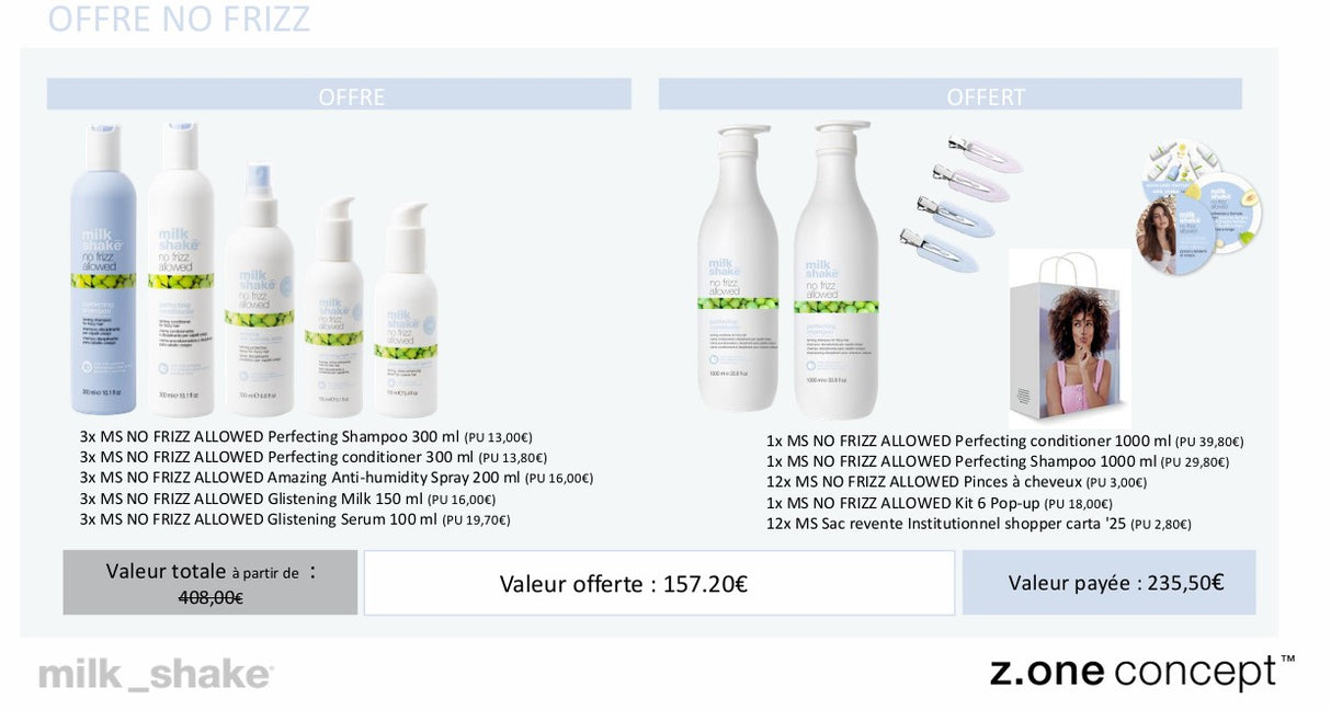 MILKSHAKE - OFFRE NO FRIZZ 2025