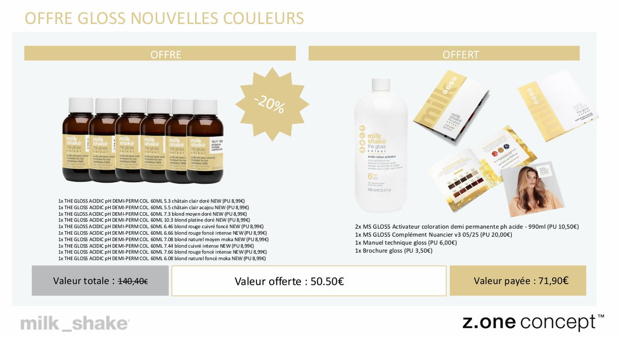 MILKSHAKE - OFFRE GLOSS  NOUVELLES COULEURS 2025