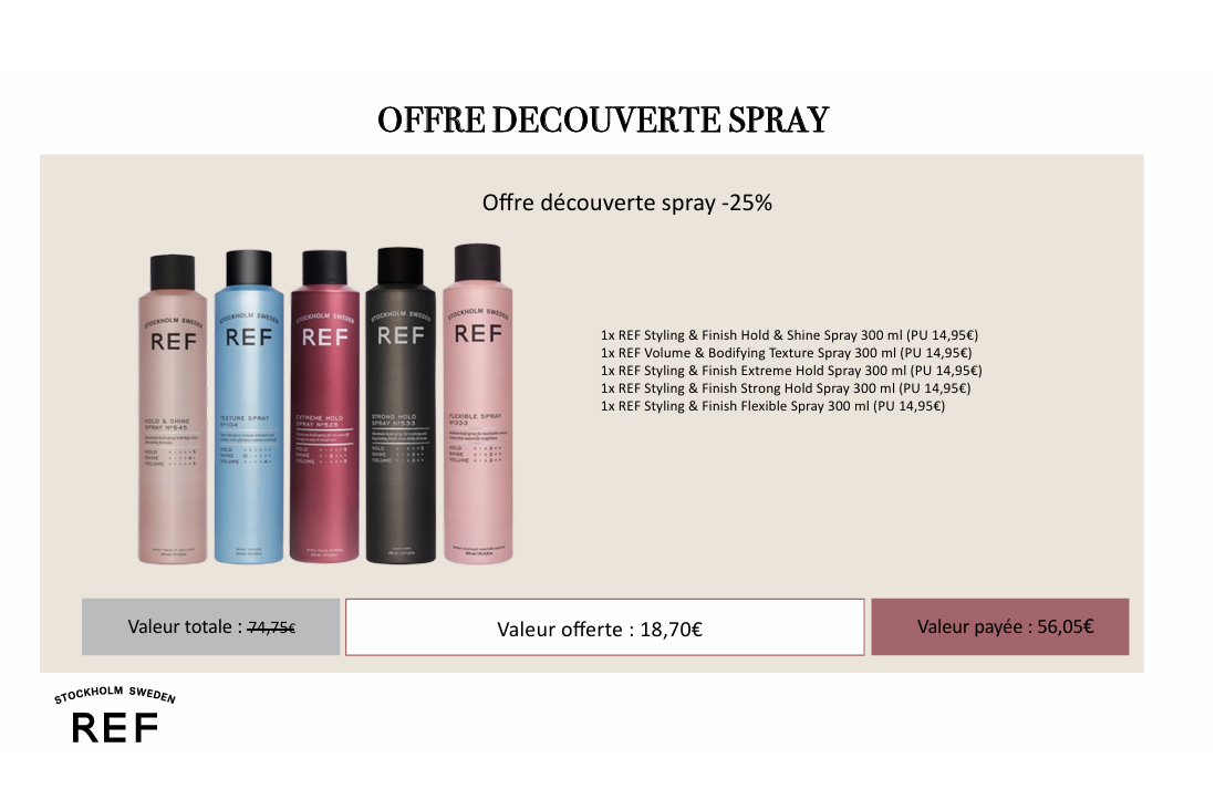 REF - OFFRE DÉCOUVERTE SPRAY -25%