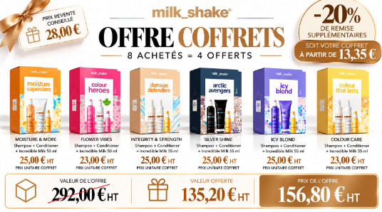 MILKSHAKE - COFFRET DE NOEL 8 ACHETÉS = 4 OFFERTS