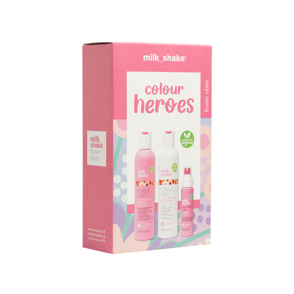 MS FLOWER VIBES Xmas Kit '25 (colour care flower shamp + conditioner + incredible milk flower 50ml)
