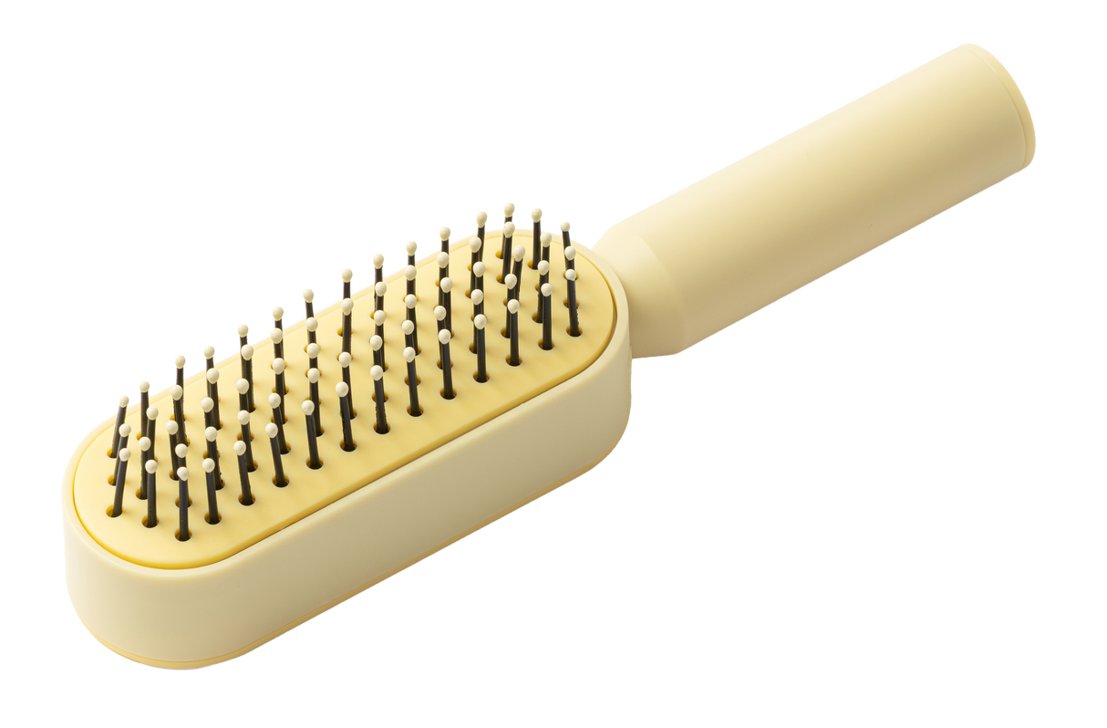MS Brosse à cheveux autonettoyante '26 Jaune